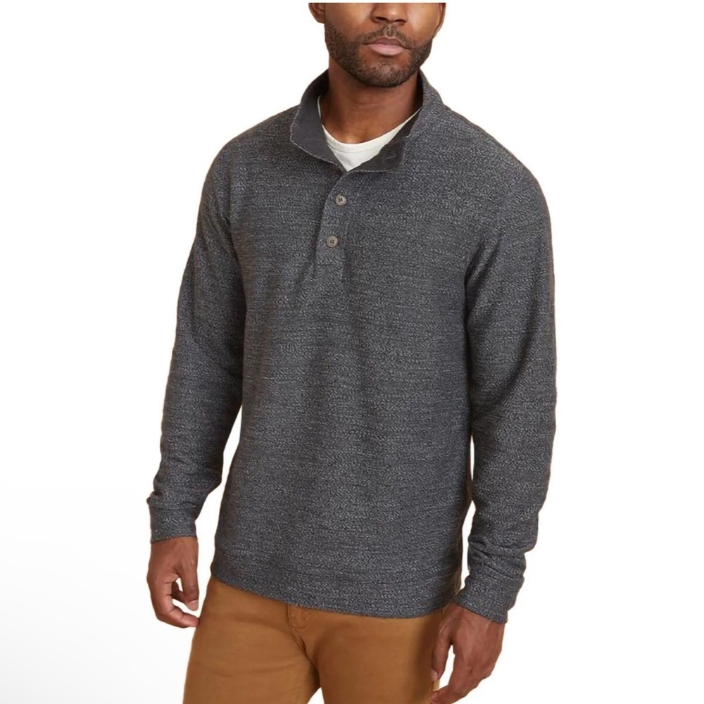NEW Marine Layer Clayton Textured Pullover India Ink Small